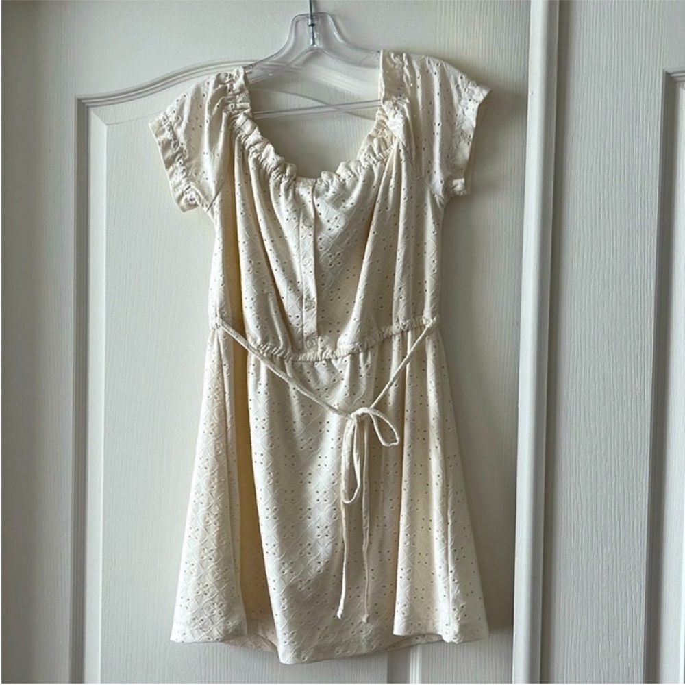 Eyelet Mini Dress